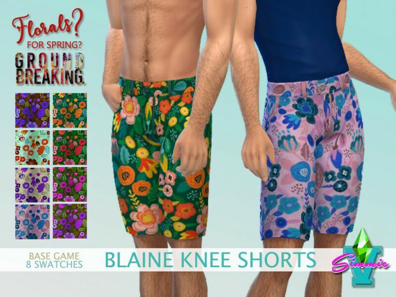 Ffsg Blaine Knee Shorts By Simmiev Sims 4 CC