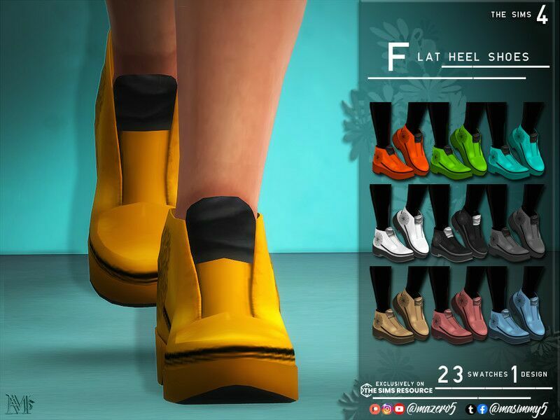 Flat Heel Shoes By Mazero5 Sims 4 CC