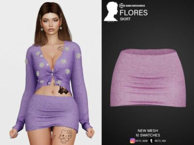 Flores (Skirt) Sims 4 CC