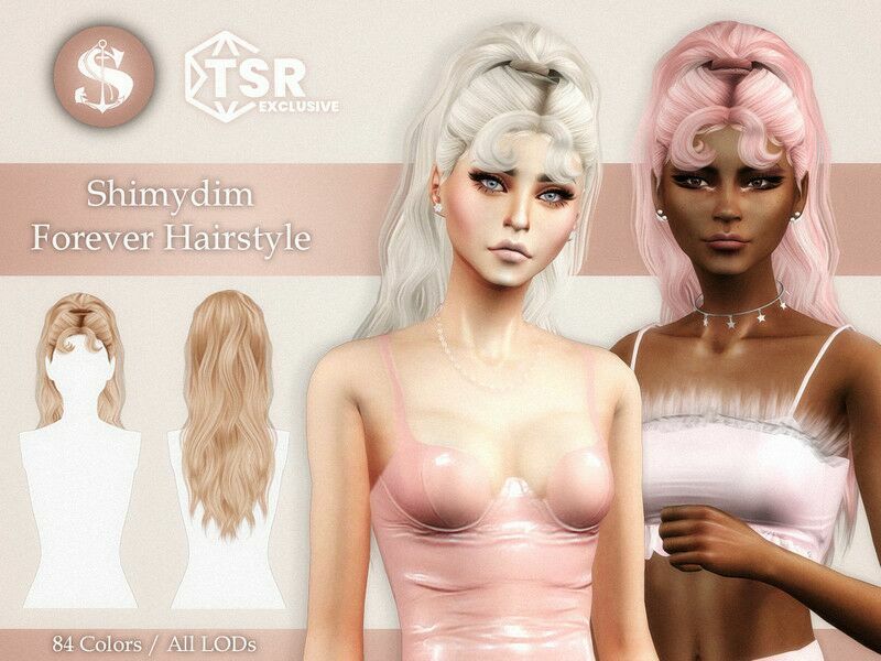 Forever Hairstyle By Shimydim Sims 4 CC