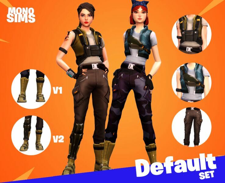 sims 4 cc fortnite default set 2