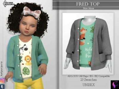 Fred TOP By Katpurpura Sims 4 CC