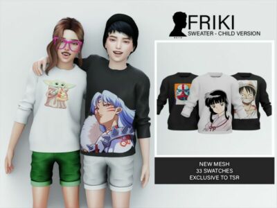 Friki (Sweater – Child Version) Sims 4 CC