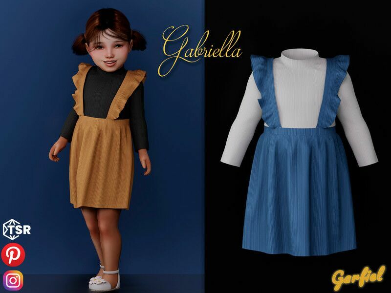 Gabriella – Cute Dress With Ruffles Sims 4 CC