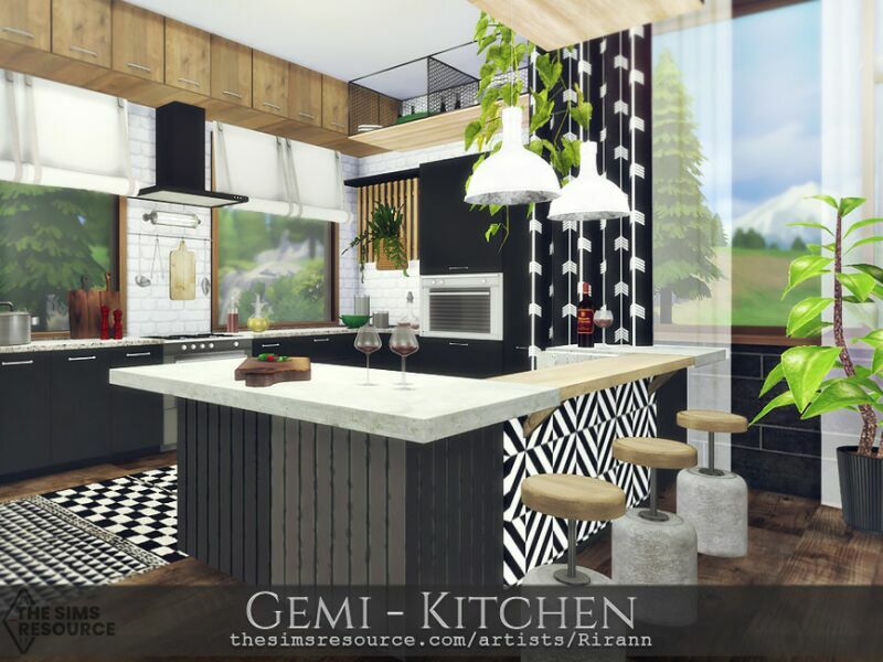 Gemi – Kitchen – TSR CC Only By Rirann Sims 4 CC