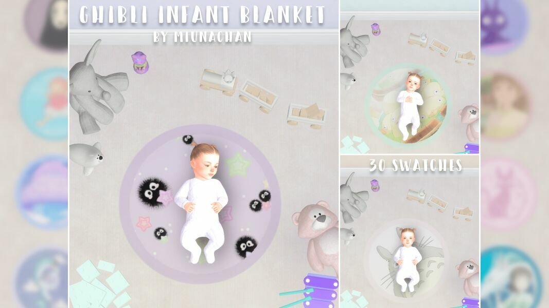 Ghibli Infant Blanket ♥ By Miunachan Sims 4 CC