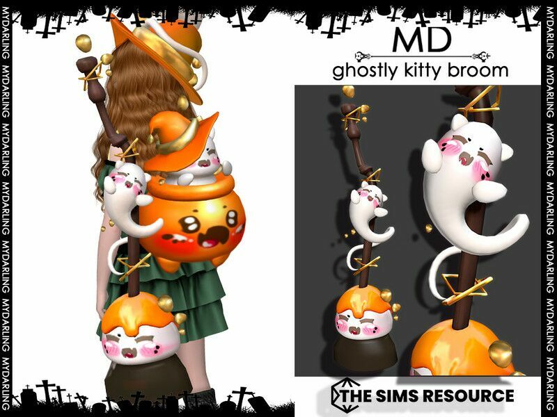 Ghostly Kitty Broom Child By Mydarling20 Sims 4 CC