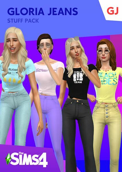 sims 4 cc gloria jeans stuff pack t shirts updated by thealincesims 2