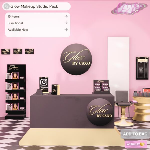 Glow Makeup Studio Pack Sims 4 CC