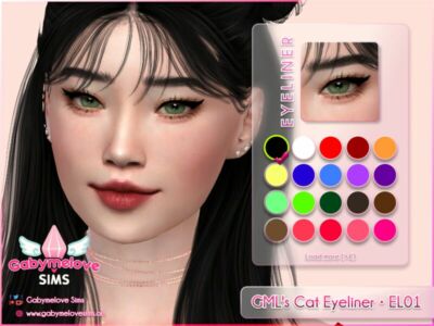 Gml’S CAT Eyeliner • EL01 Sims 4 CC