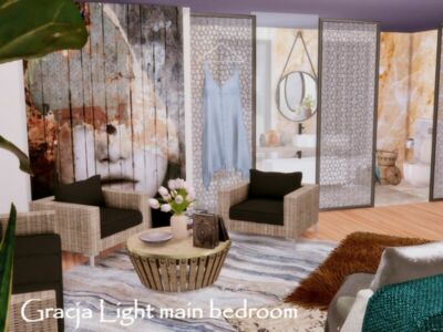 Gracja Light Mine Bedroom | Only TSR CC By Genkaiharetsu Sims 4 CC