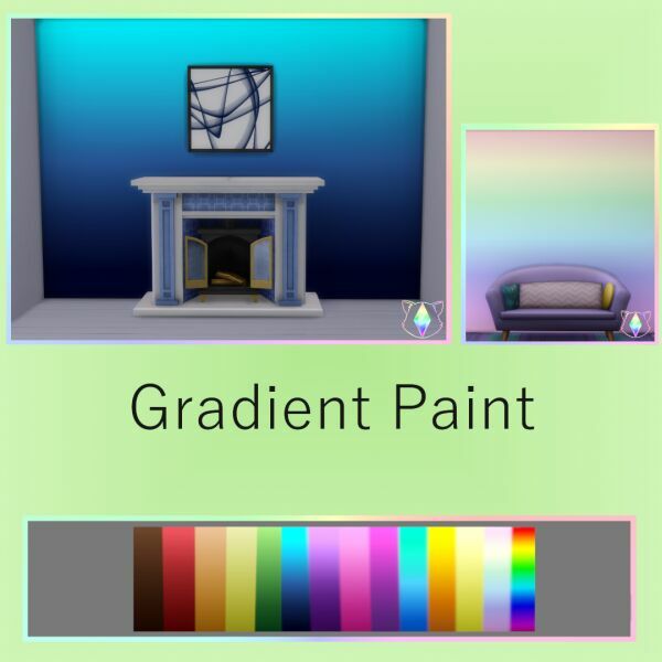 Gradient Wallpaper By Itiscats Sims 4 CC