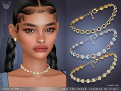 Guilty Pleasure Gemstone Necklace Sims 4 CC