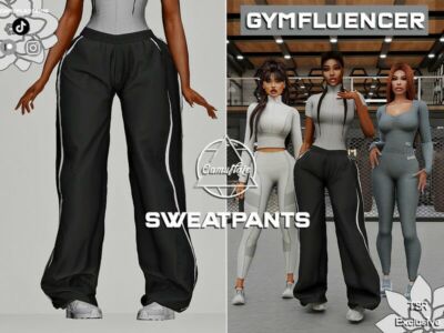 Gymfluencer Collection – Sweatpants Sims 4 CC