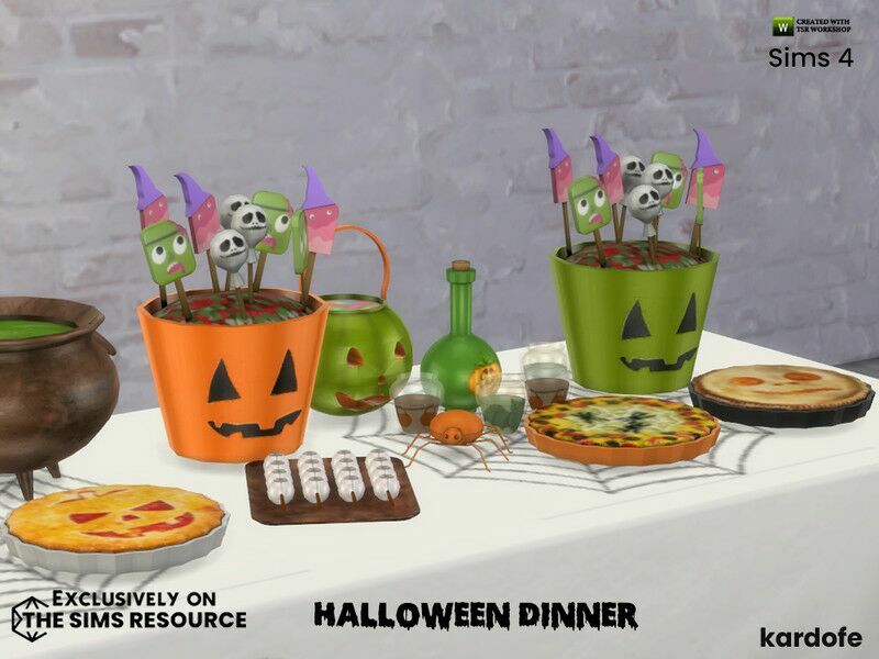 Halloween Dinner By Kardofe Sims 4 CC