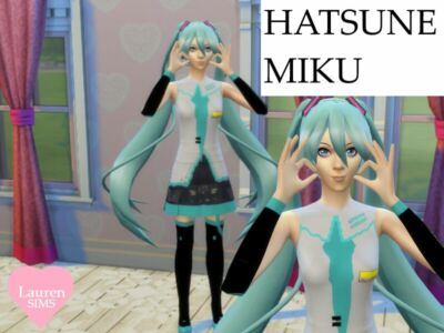 Hatsune Miku Outfit By Laurensims Sims 4 CC