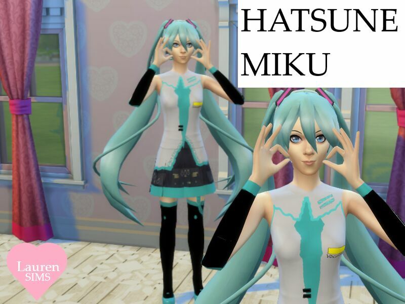 Hatsune Miku Outfit By Laurensims Sims 4 CC Download