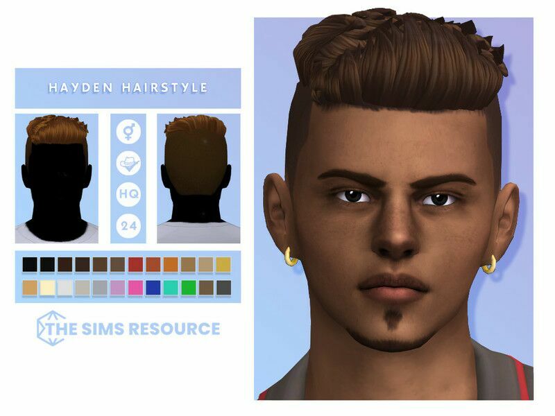 Hayden Hairstyle [Unisex] By Oranostr Sims 4 CC