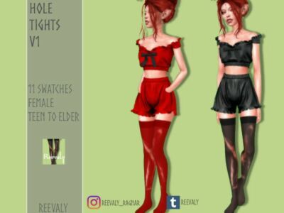 Hole Tights V1 By Reevaly Sims 4 CC