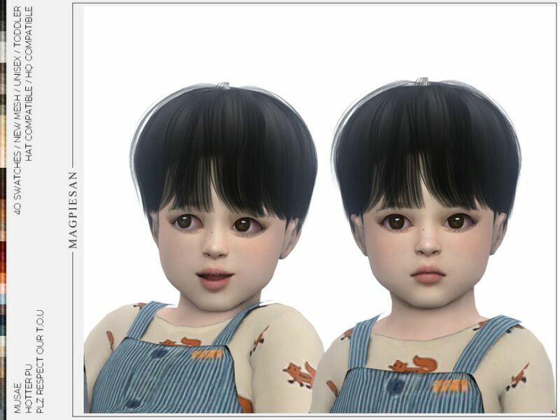 Hotter Hair For Toddler By Magpiesan Sims 4 CC