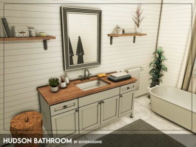 Hudson Bathroom (TSR Only CC) By Xogerardine Sims 4 CC