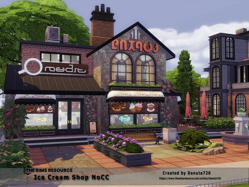 sims 4 cc ice cream shop by danuta720 2