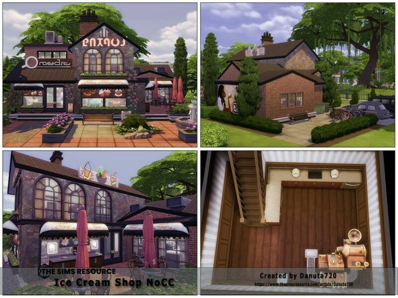 sims 4 cc ice cream shop by danuta720 3