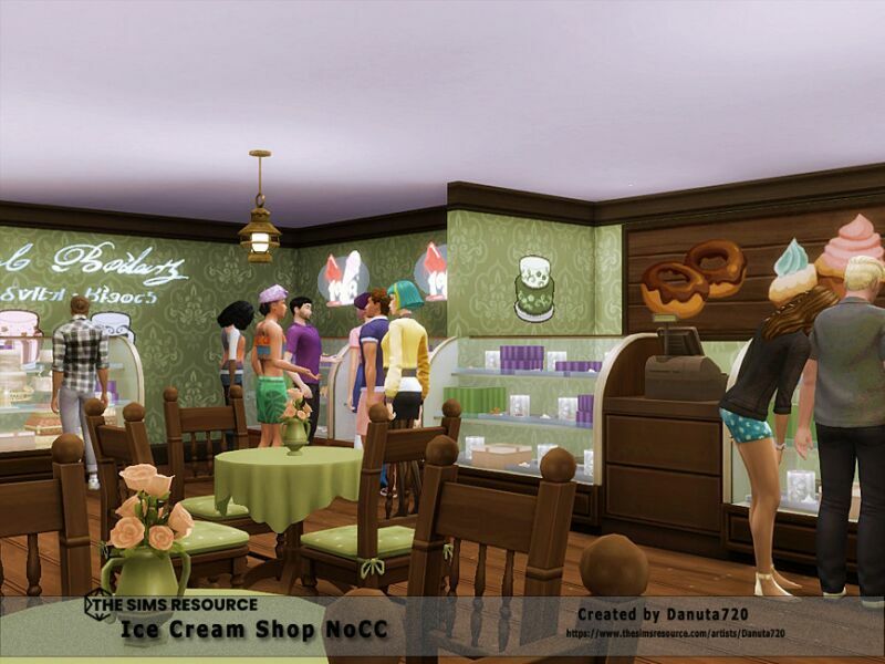 sims 4 cc ice cream shop by danuta720 5