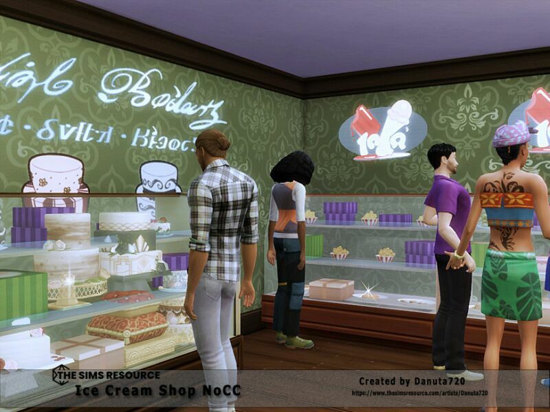 sims 4 cc ice cream shop by danuta720 6