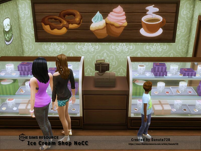 sims 4 cc ice cream shop by danuta720 7