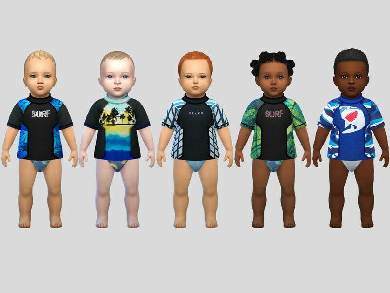 Infant Rash Guard Shirt Sims 4 CC