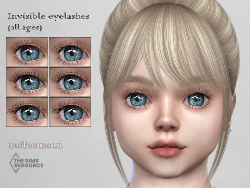 Invisible Eyelashes (ALL Ages) By Coffeemoon Sims 4 CC