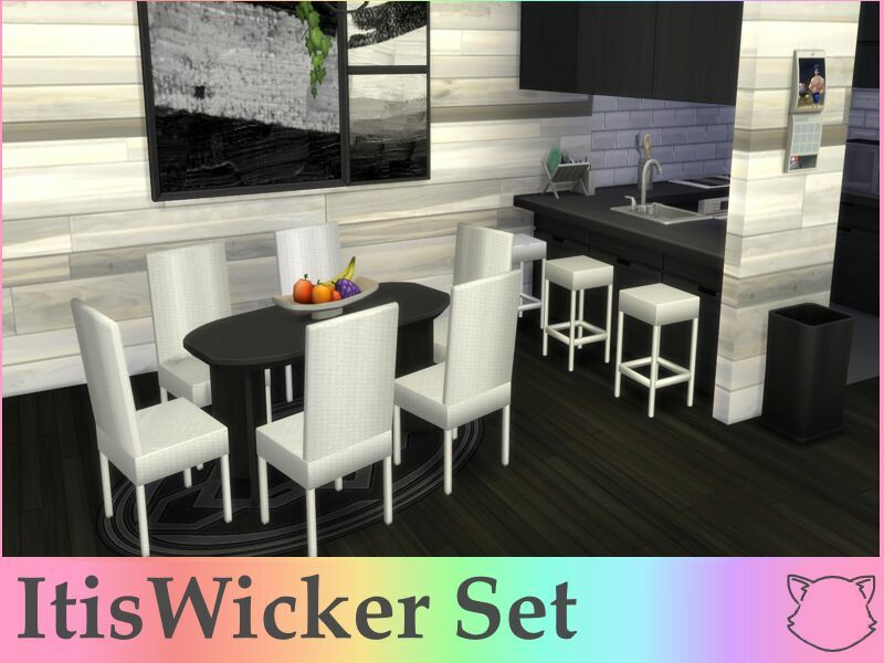 sims 4 cc itiswicker set wicker furniture by itiscats 2