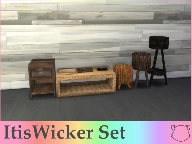 sims 4 cc itiswicker set wicker furniture by itiscats 3