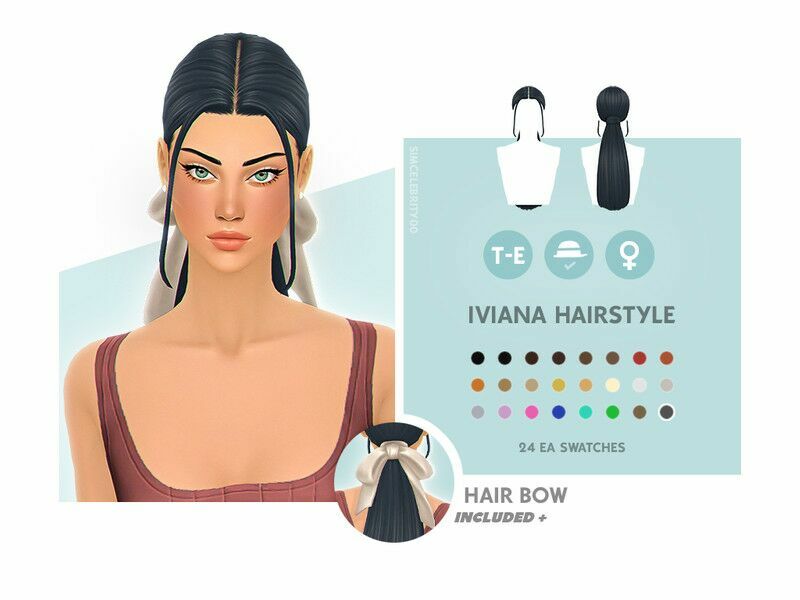 Iviana Hairstyle SET By Simcelebrity00 Sims 4 CC