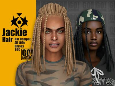 Jackie Hair By Goamazons Sims 4 CC