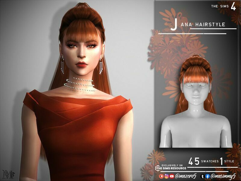 Jana Hairstyle By Mazero5 Sims 4 CC