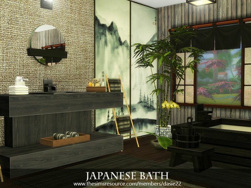 Japanese Bath By Dasie2 Sims 4 CC