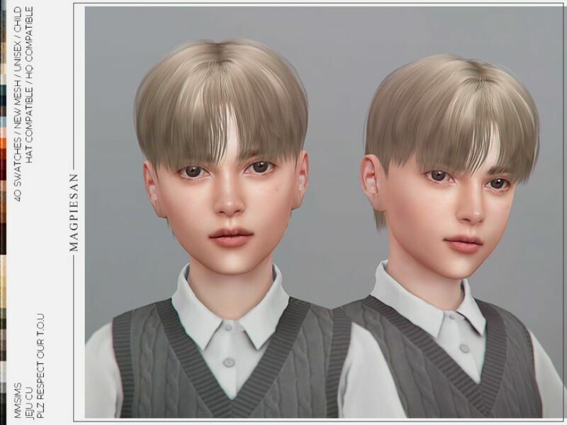 Jeju Hair For Child By Magpiesan Sims 4 CC