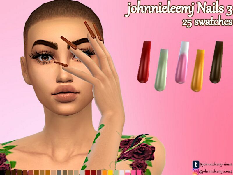 sims 4 cc johnnieleemj nails 3 by johnnieleemj 2