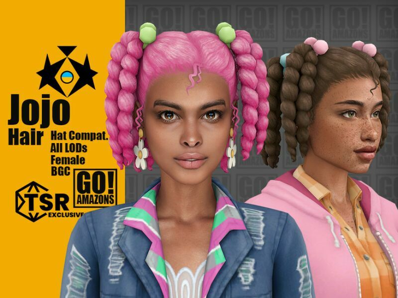 Jojo Hair By Goamazons Sims 4 CC Download