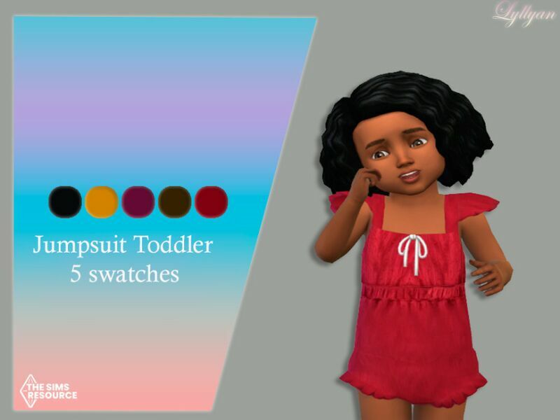 Jumpsuit Toddler Amanda By Lyllyan Sims 4 CC