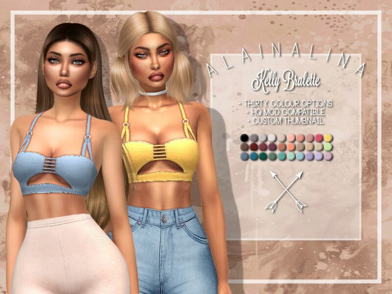 Kelly Bralette By Alainalina Sims 4 CC