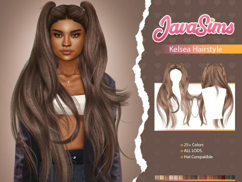 Kelsea (Hairstyle) By Javasims Sims 4 CC