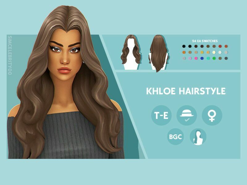 Khloe Hairstyle By Simcelebrity00 Sims 4 CC