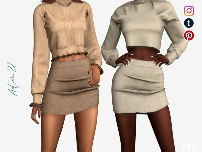 Knit Skirt – BT466 By Laupipi Sims 4 CC