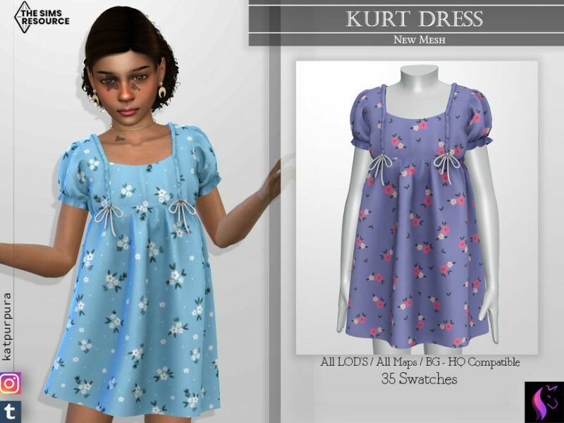 Kurt Dress By Katpurpura Sims 4 CC