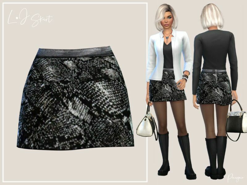 L.J Skirt By Paogae Sims 4 CC