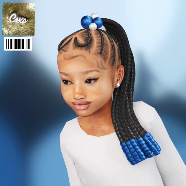 sims 4 cc laylah braided pony 2