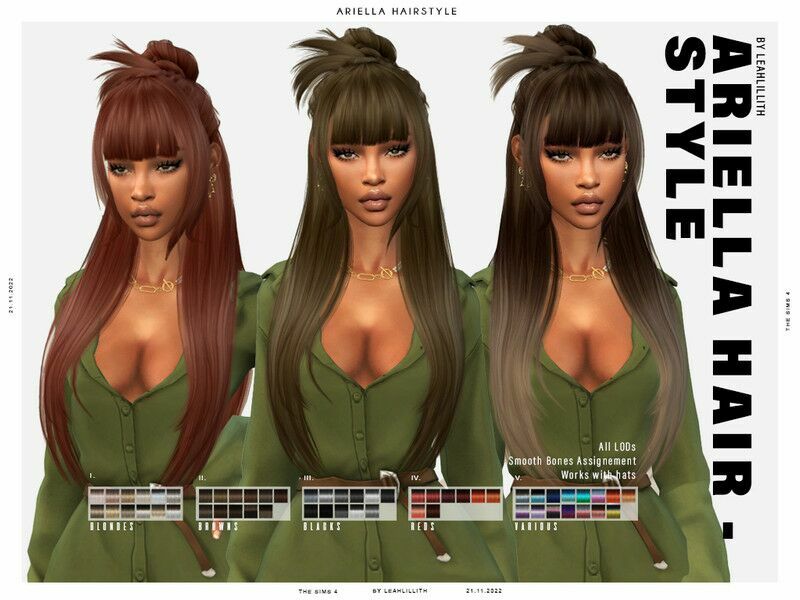 Leahlillith Ariella Hairstyle Sims 4 CC